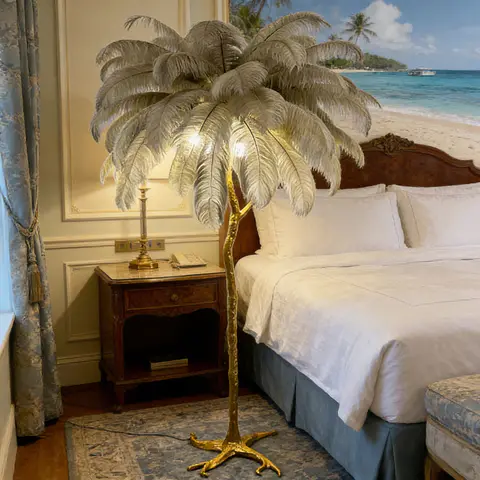 Ostrich Feather Floor Lamp · 282 - view 2