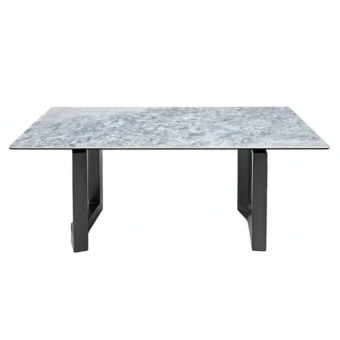 Rock plate dining table (Blue crystal), view 3 de 5