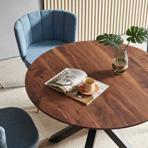 42.1'' Wood Color Mid-Century Dining Table - view 3