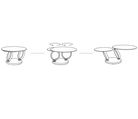 Swivel 360 Degrees Glass Coffee Table - view 3