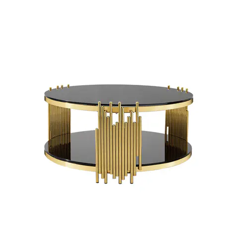 Mesa de centro con base de acero inoxidable - Mesas de Centro y Laterales