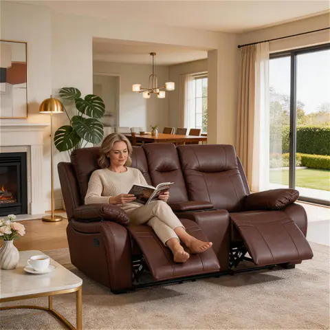 Evian Manual Recliner Loveseat - view 4