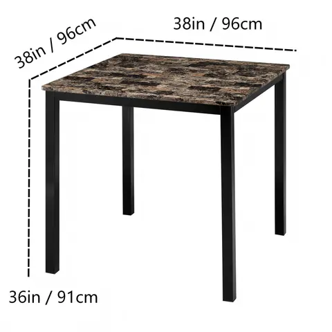 5 Piece Counter Height Metal Dining Set - view 5