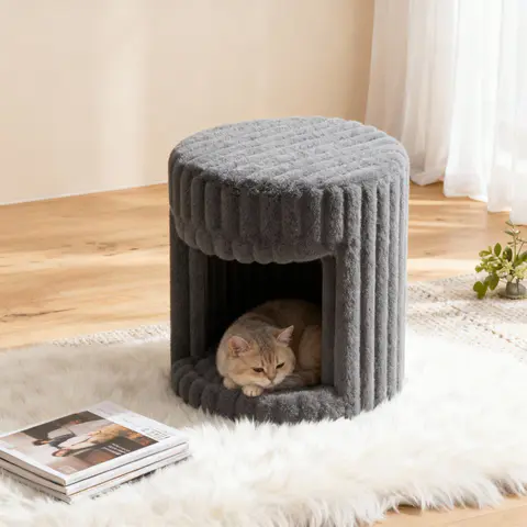VANITII Super Soft Rabbit Hair Cat Bed, view 5 de 5