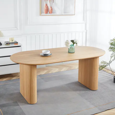Oval MDF Tabletop Dining Table - view 5
