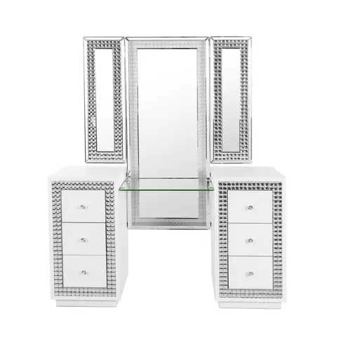VANITII Rectangular Mirrored Dresser - view 4