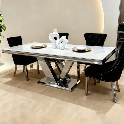 Mesa de comedor moderna PX03-BLK - vista 1