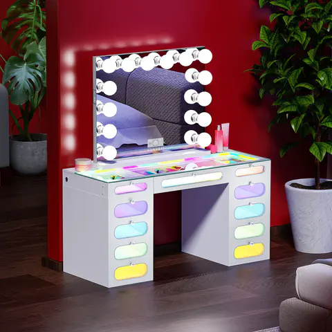 VANITII Priscilla Vanity Desk-11 Glass · 497 - view 1