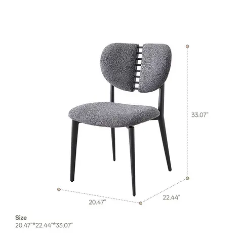 Velvet dining chair, view 4 de 4