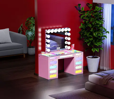 VANITII Priscilla Vanity Desk-11 Glass · 497 - view 5
