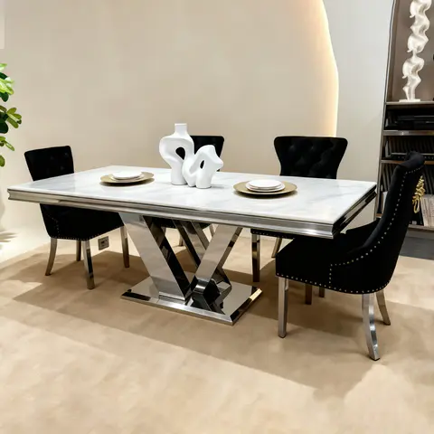Stainless Steel Dining Table - view 2