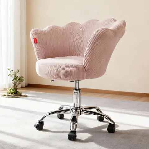 Anna Swivel Corduroy Vanity Chair - view 5