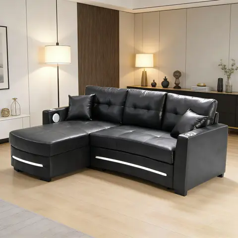 L-Shape sofa with storage - view 4