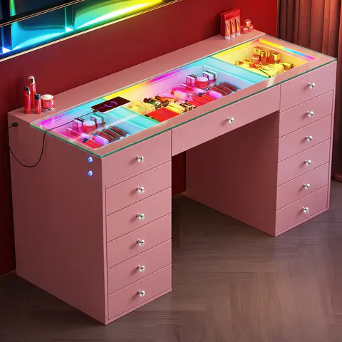 VANITII Eva-RGB Vanity Desk, view 3 de 3