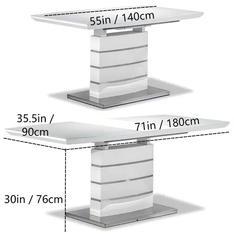 Butterfly-Leaf Extendable Dining Table, view 5 de 5