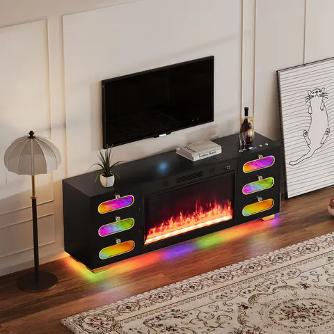 SOFIA Fully Assembled 70" TV Stand Fireplace - view 5
